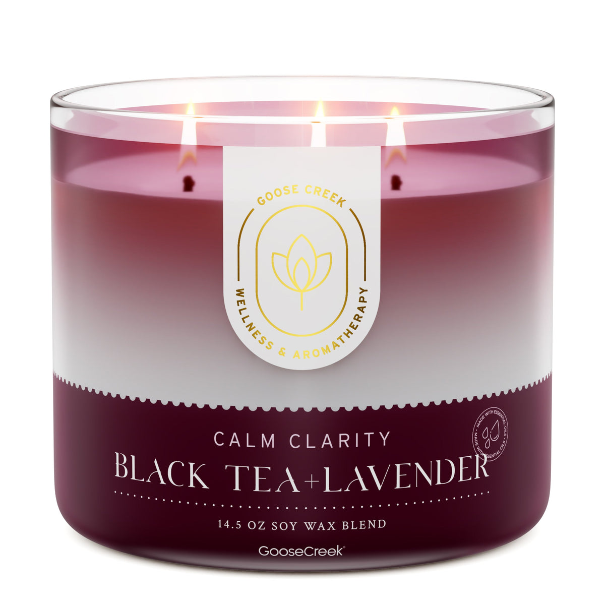 Black Tea & Lavender Aromatherapy 3-Wick Candle