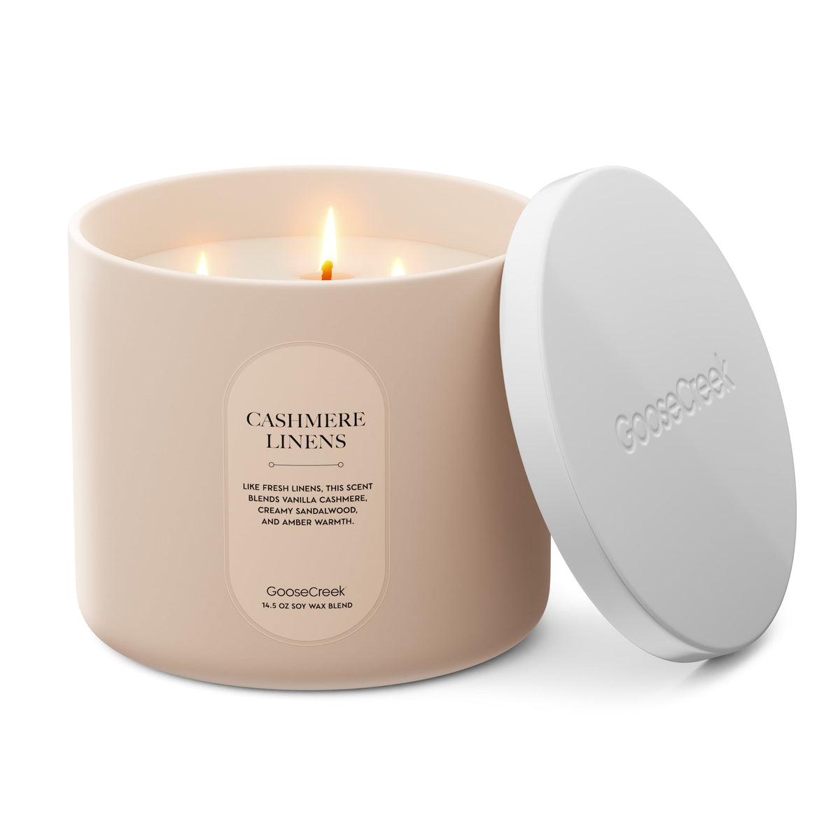 Cashmere Linens High Intensity 3-Wick 14.5oz Candle