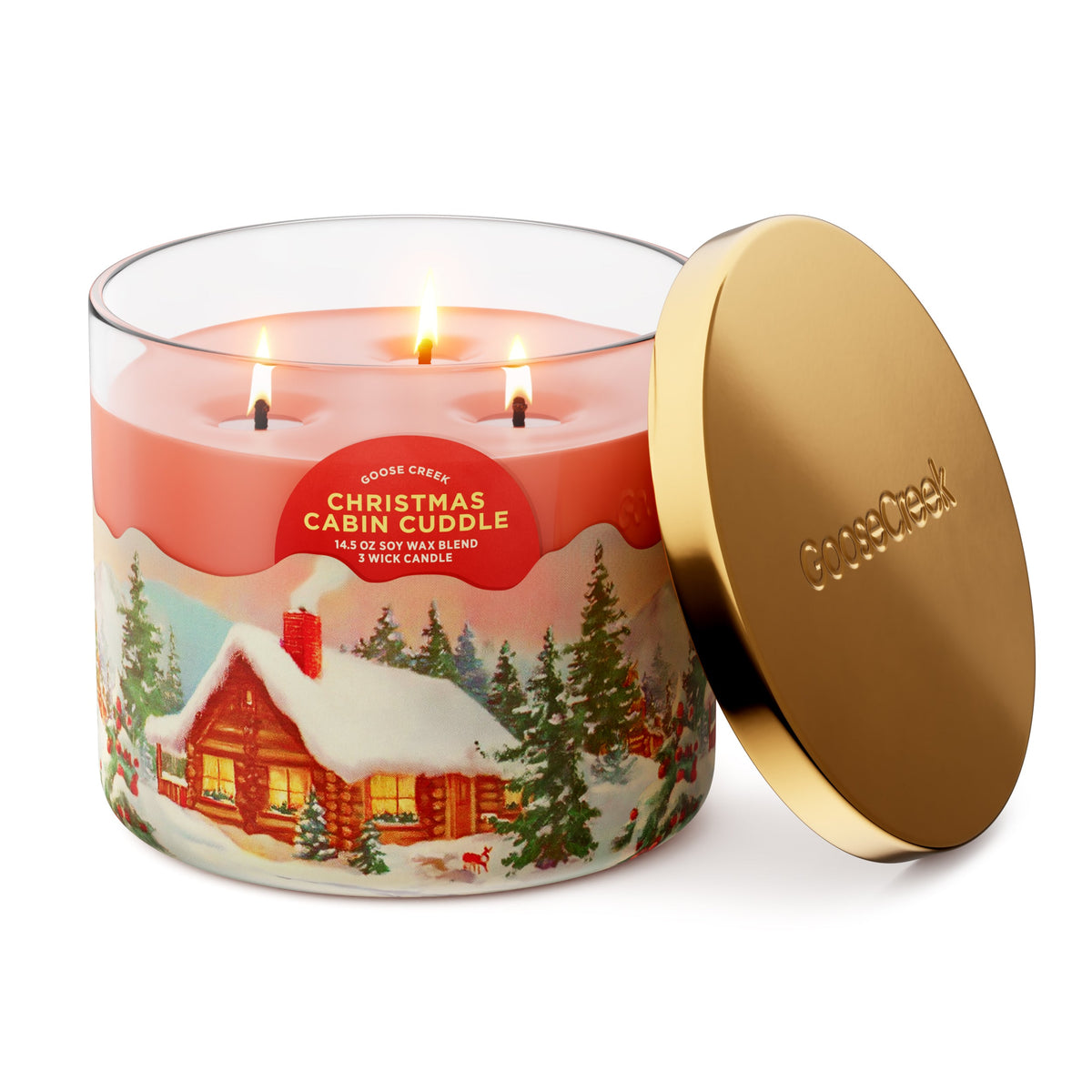 Christmas Cabin Cuddle 3-Wick Candle