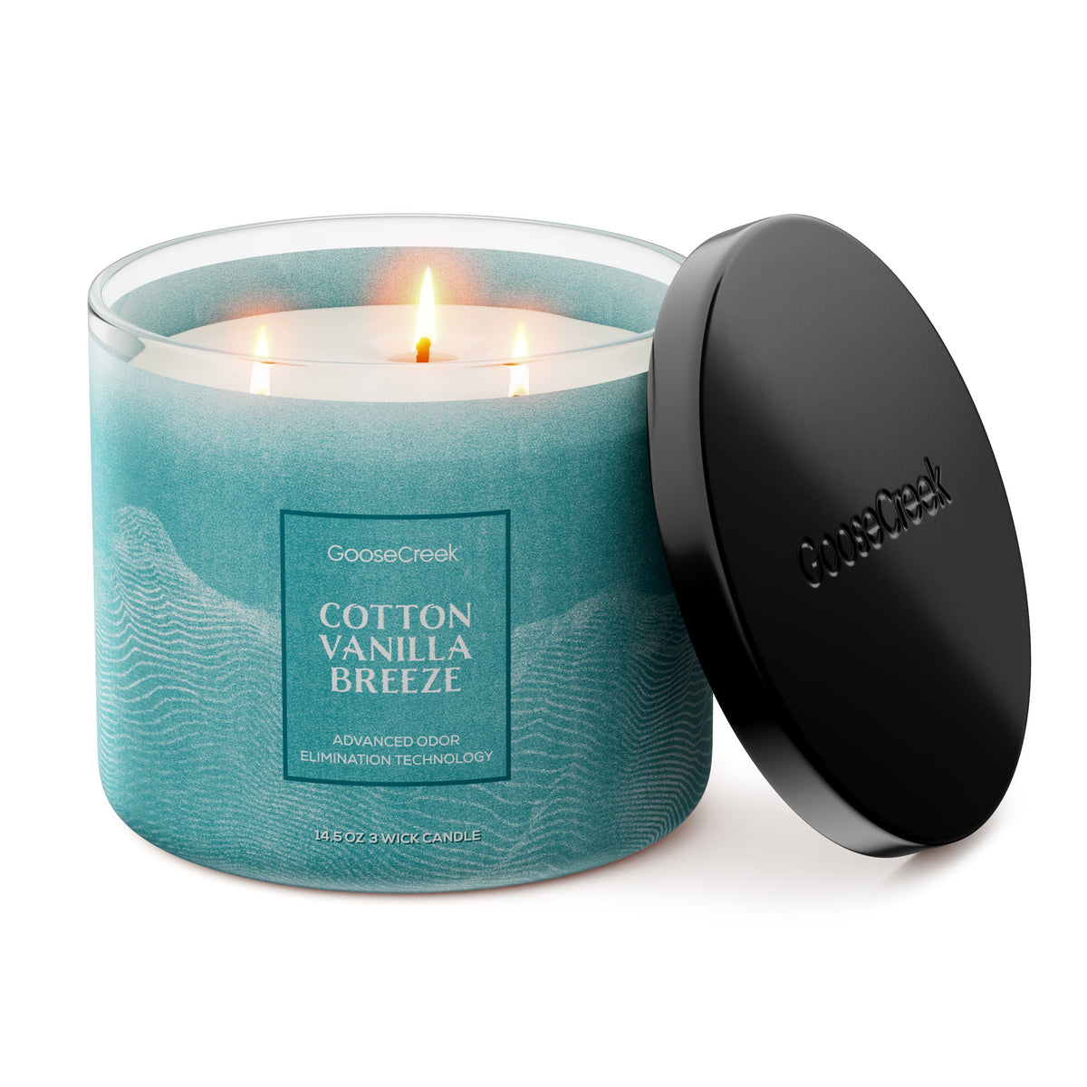 Cotton Vanilla Breeze Odor Eliminating 3-Wick Candle
