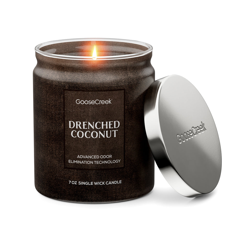 Drenched Coconut Odor Eliminating 7oz Single Wick Candle