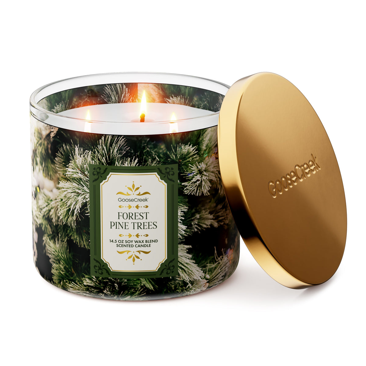 Forest Pine Trees 3-Wick Candle