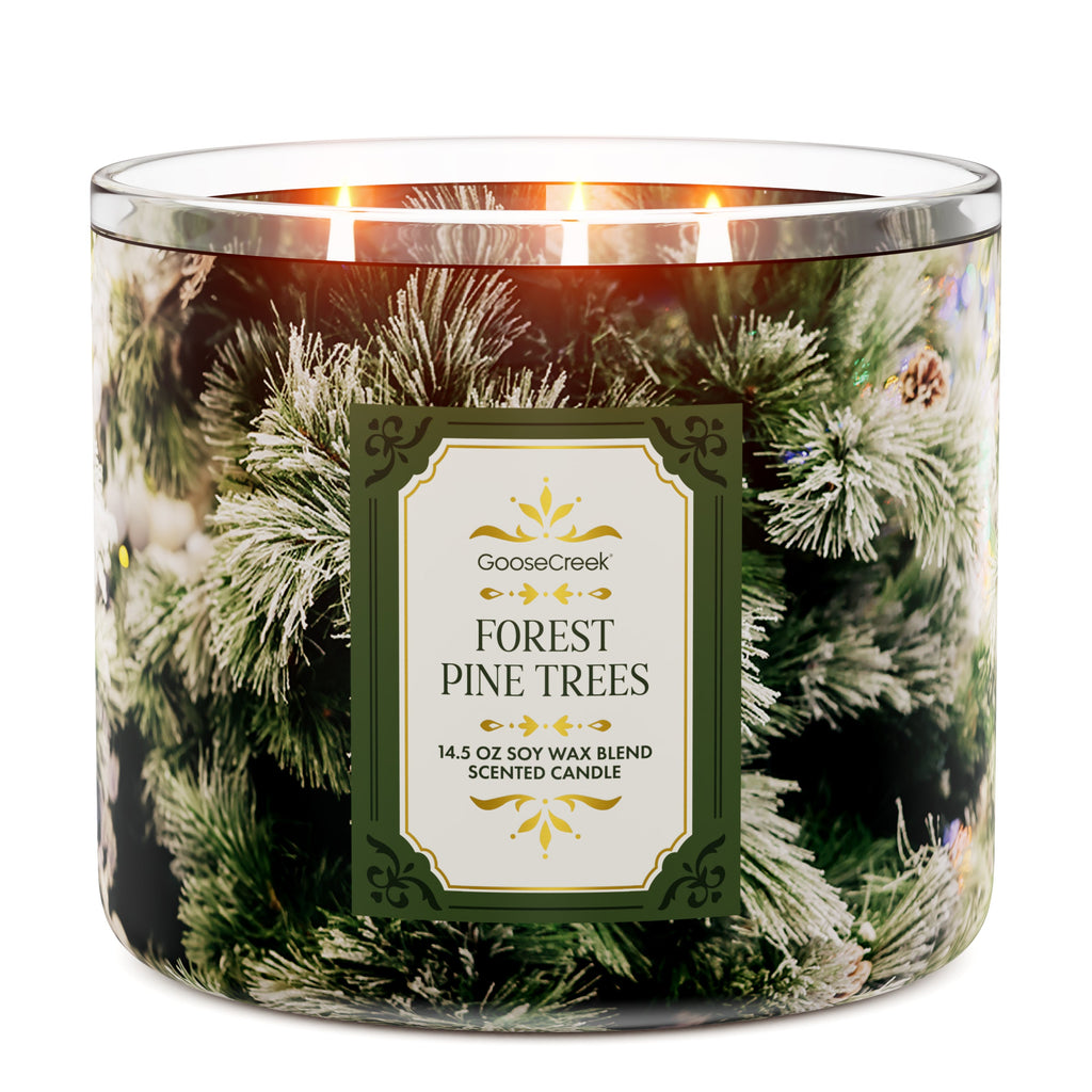 Forest Pine Trees 3-Wick Candle