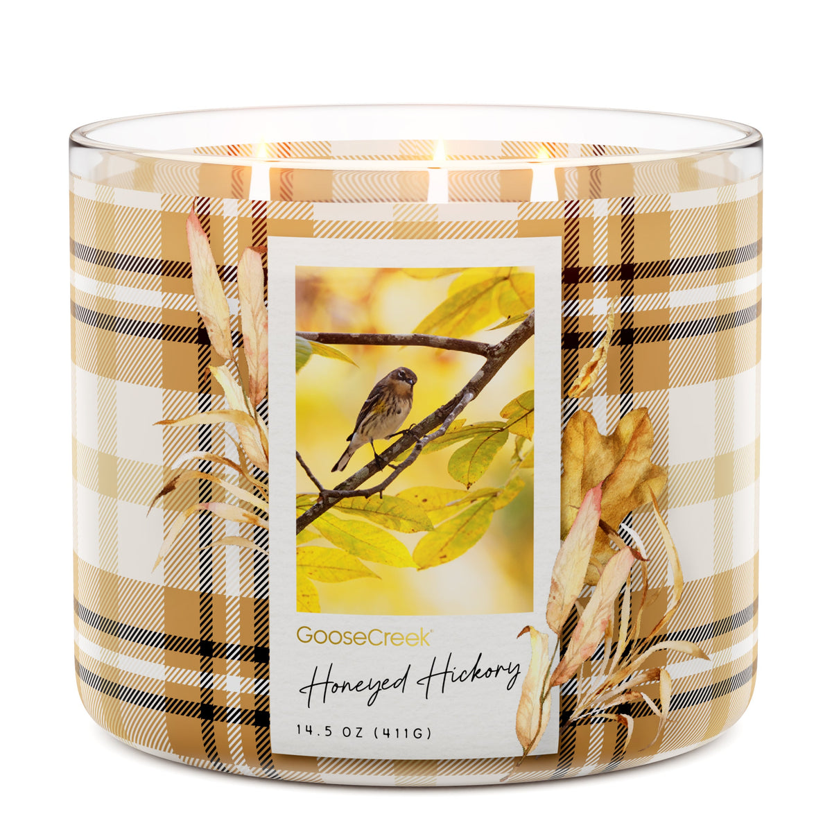 Honeyed Hickory 3-Wick Candle