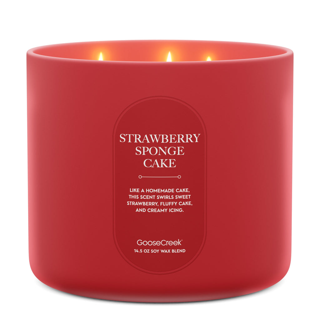 Strawberry Sponge Cake High Intensity 3-Wick 14.5oz Candle