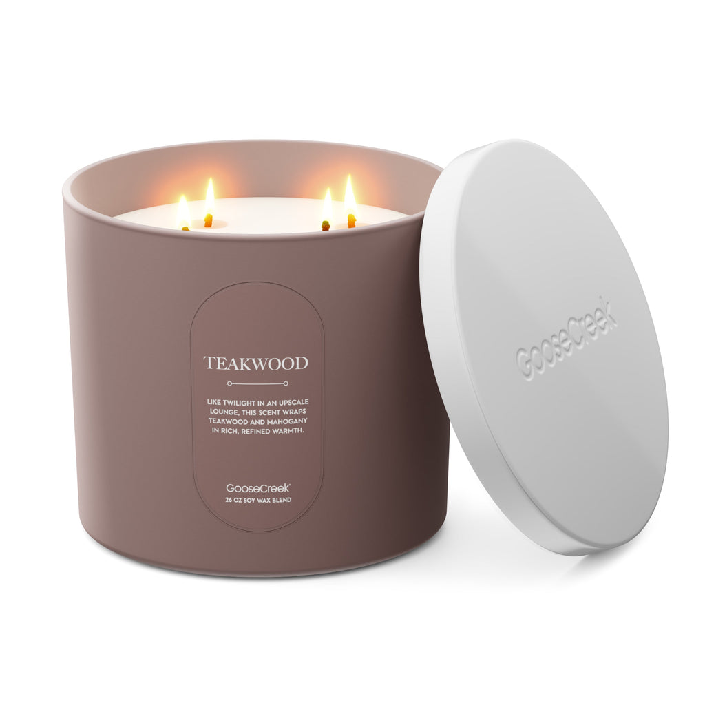 Teakwood High Intensity 4-Wick 26oz Candle