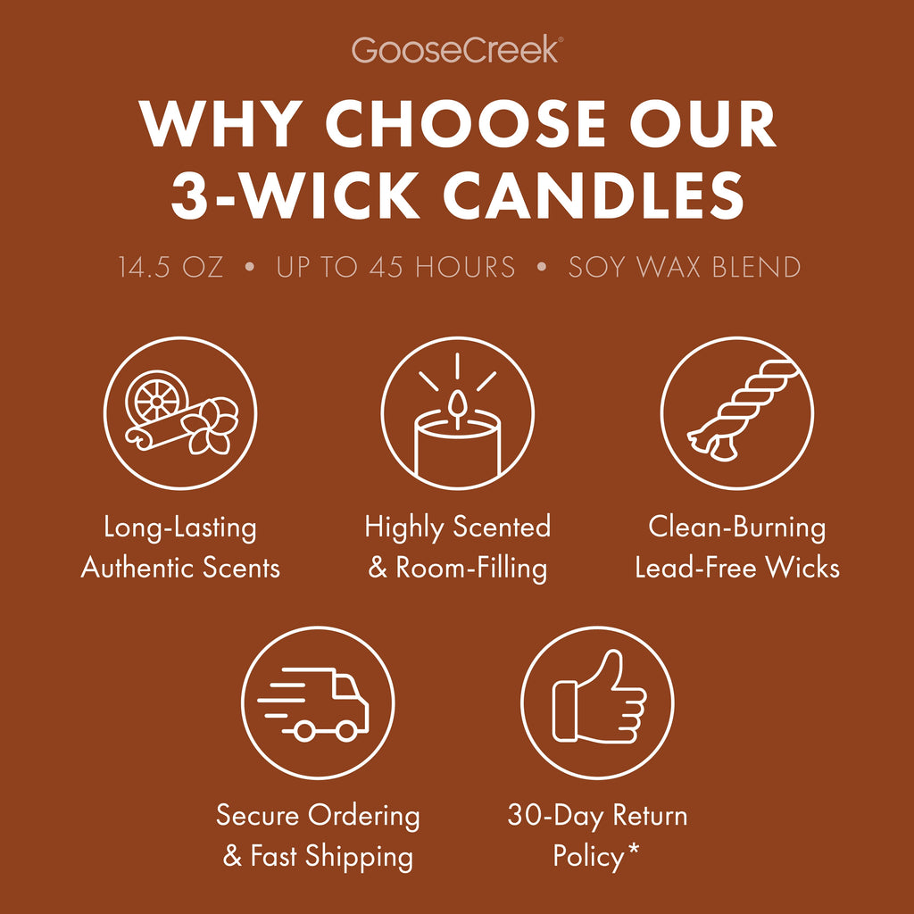 Teakwood Odor Eliminating 3-Wick Candle