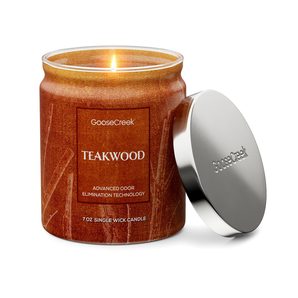 Teakwood Odor Eliminating 7oz Single Wick Candle