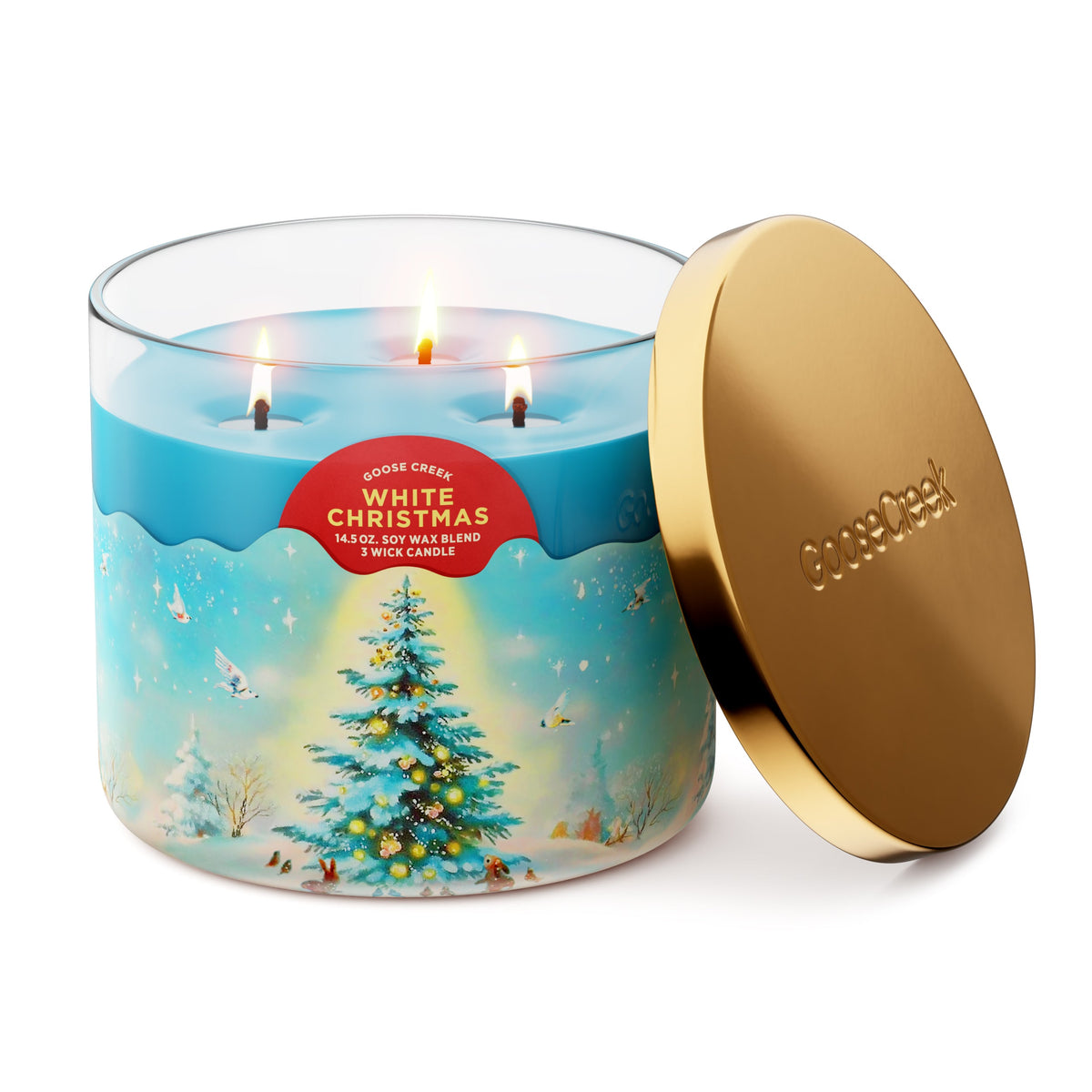 White Christmas 3-Wick Candle