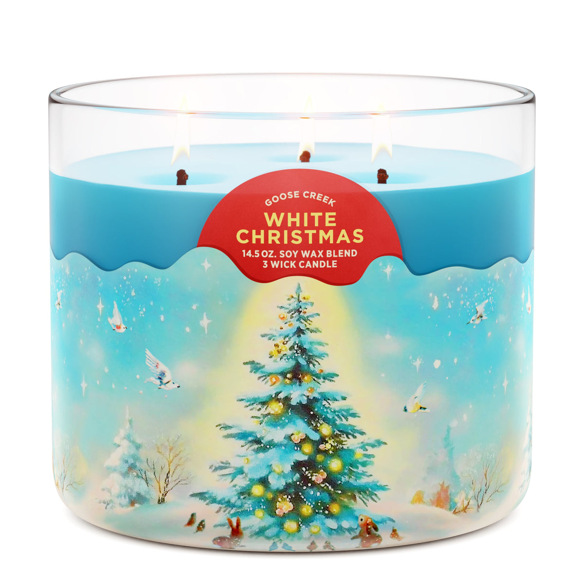White Christmas 3-Wick Candle