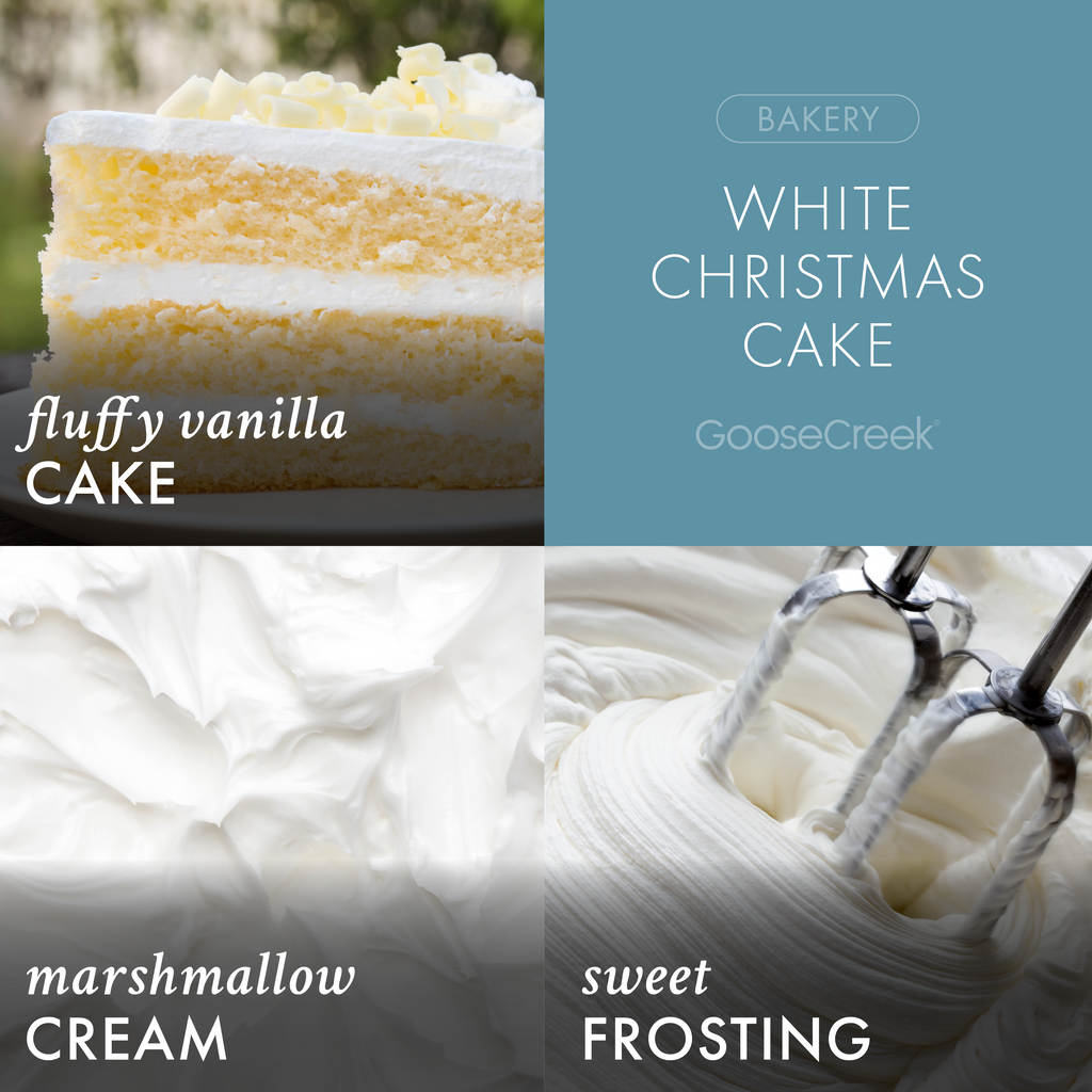 White Christmas Cake 7oz Single Wick Candle