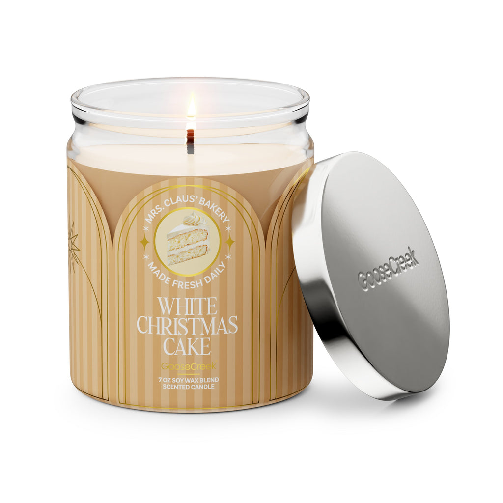 White Christmas Cake 7oz Single Wick Candle
