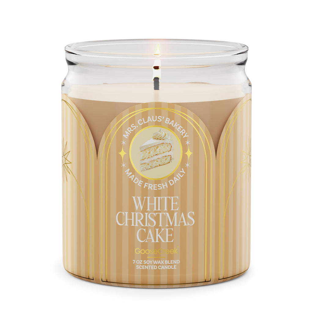 White Christmas Cake 7oz Single Wick Candle